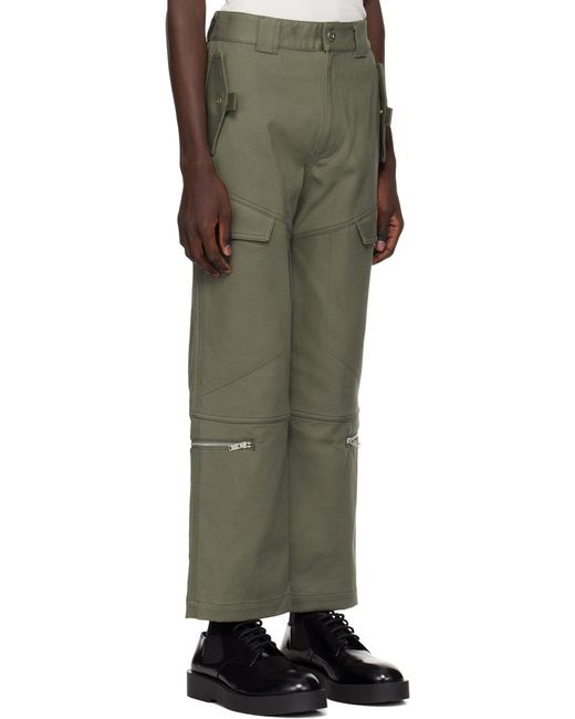 Dion Lee Gray Tactical Straight-Leg Cargo Trousers
