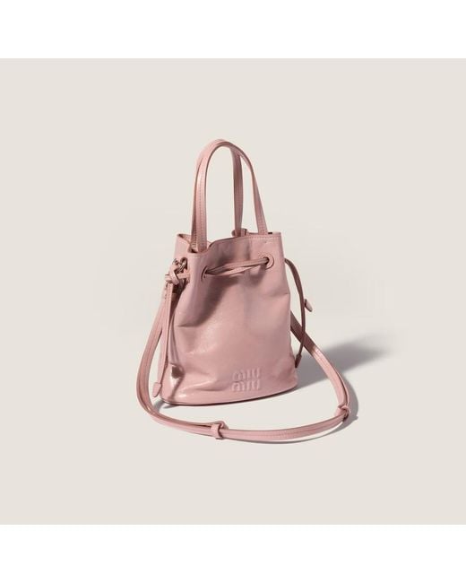 Miu Miu Pink Logo Shoulder Bag
