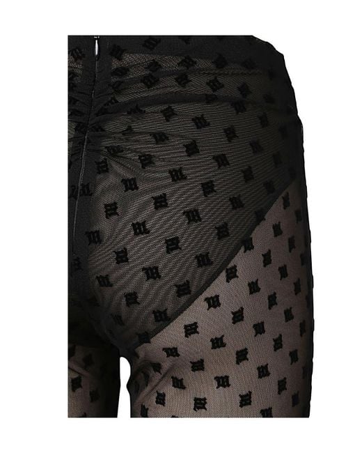M I S B H V Gray Sheer Long Leg Trousers