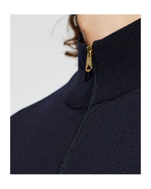 Paul Smith Blue Zip-Up Wool Cardigan for men