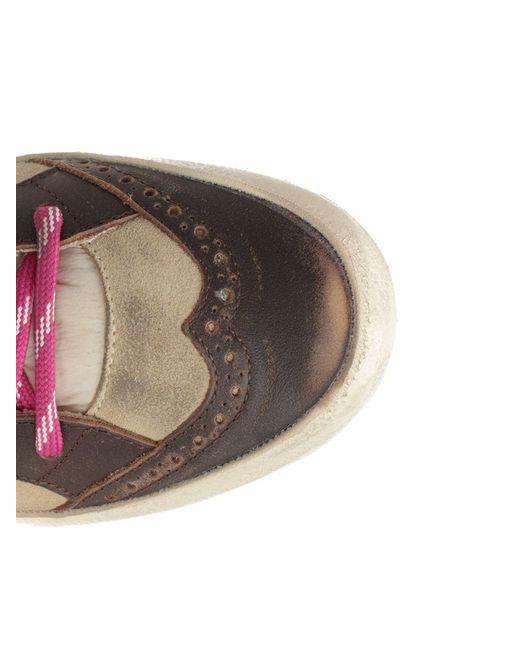 Golden Goose Deluxe Brand Pink Mid Star Leather And Suede Upper Le