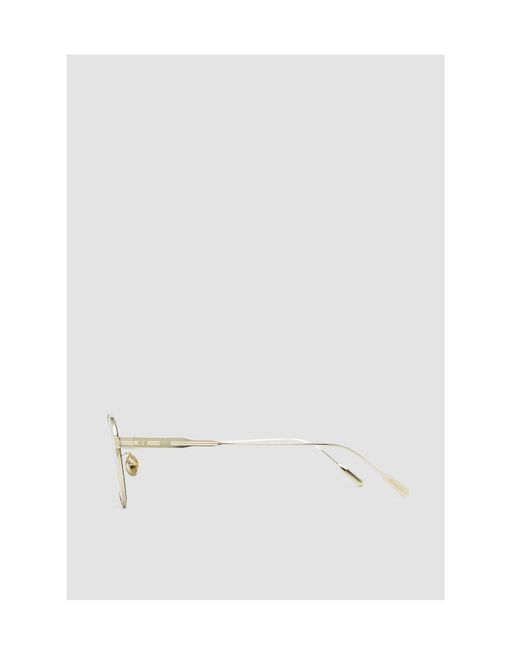 Moncler White Subtila Round Sunglasses for men