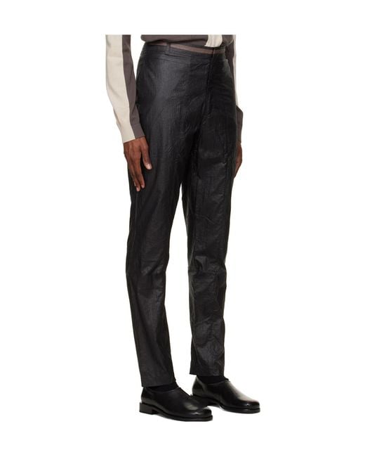 Kiko Kostadinov Black High-Waisted Casual Trousers for men