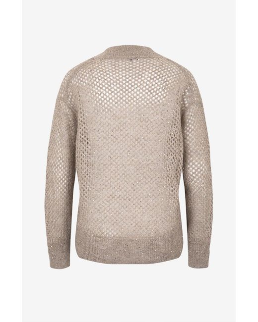 Brunello Cucinelli Natural Long-Sleeved Knitwear