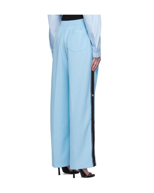 Alexander Wang Blue Logo-Stripe Track Pants