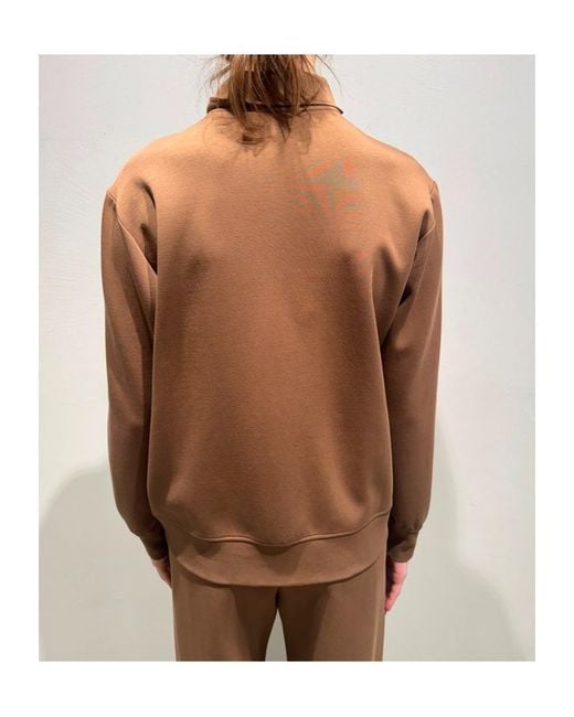 Max Mara Brown Zip-Up Hoodie