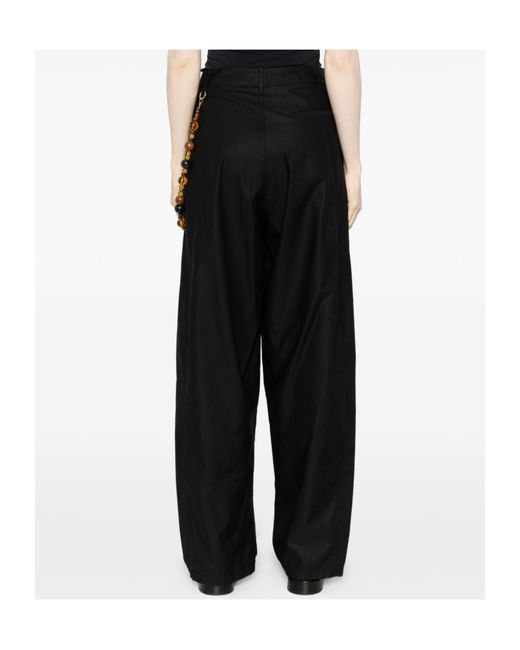 DARKPARK Black Casual Trousers With Belt Loops