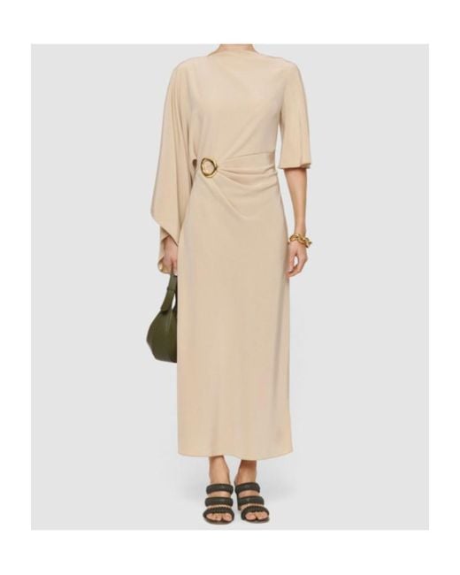Joseph Natural Joya Ring-Detail Maxi Dress