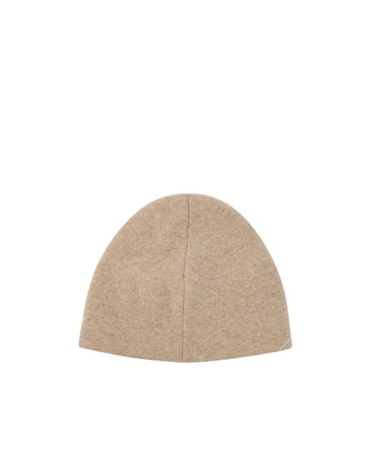 Jacquemus Natural Logo-Intarsia Wool-Blend Beanie for men