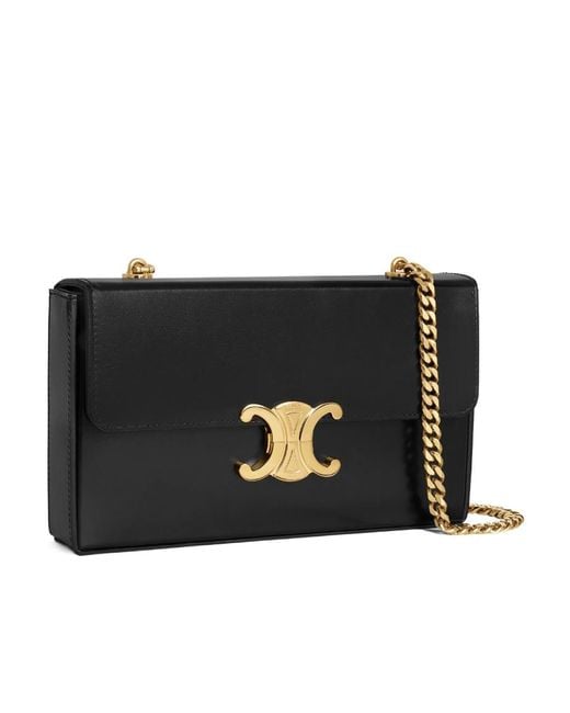 Céline Black Chain Box Triomphe Bag