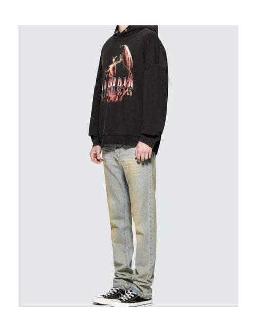 M I S B H V Black Printed Hooded Sweatshirt for men