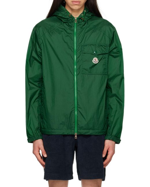 Moncler Green Samakar Hooded Jacket for men