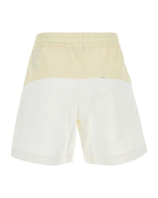 Herno White Laminar Shorts