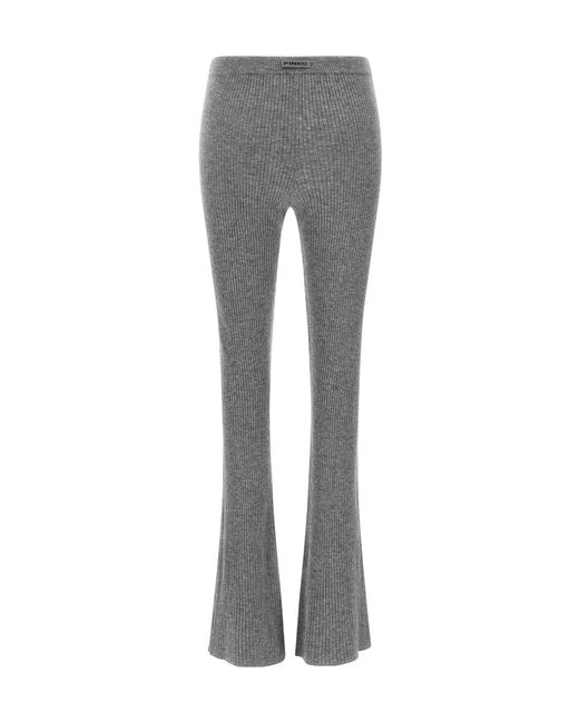 Pinko Gray Ibiza Flared Knitted Pants