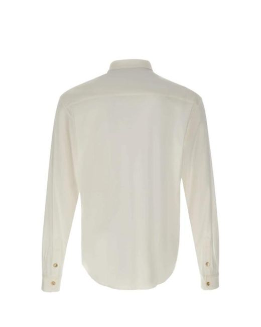 Eleventy White Classic Cotton-Blend Shirt for men