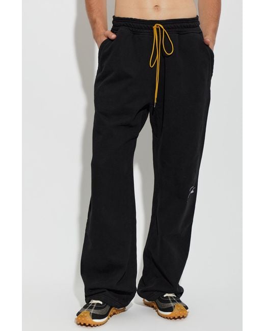 Rhude Black Drawstring Athletic Pants for men