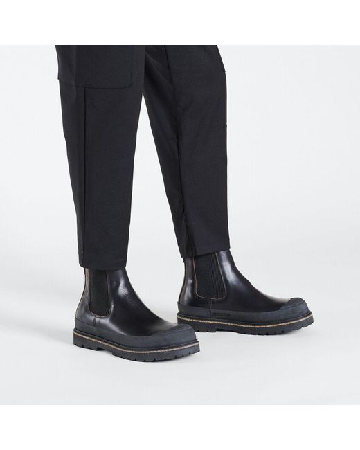 Birkenstock Black Prescott Slip-On Chelsea Boots for men