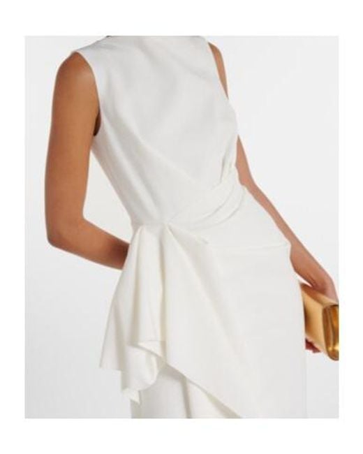 Roksanda White Calatrava Crepe Midi Dress