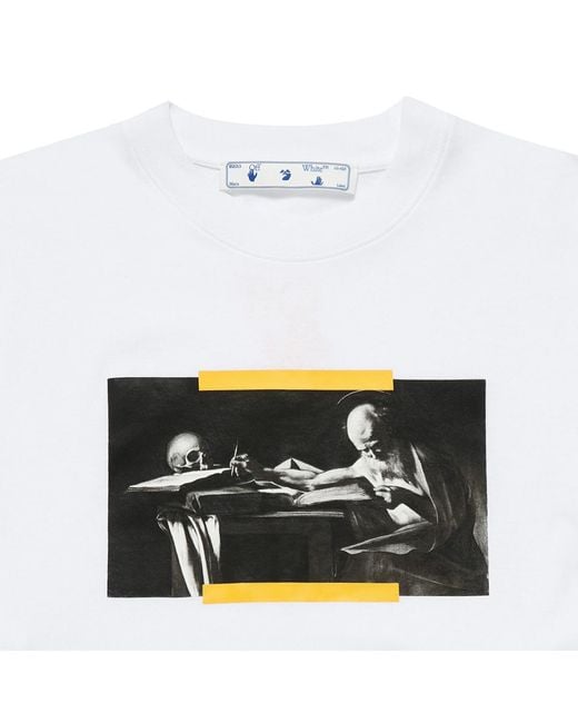 Off-White c/o Virgil Abloh White Caravaggio Painting Crewneck T-Shirt for men