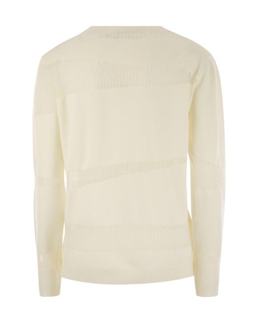 Fabiana Filippi Natural Knit Net Stripe Jumper