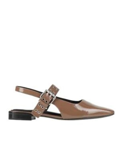 Rag & Bone Brown Square Toe Patent Leather Mary Janes