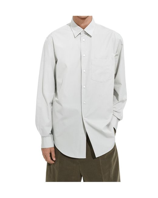 Bottega Veneta Gray Cotton Poplin Shirt for men
