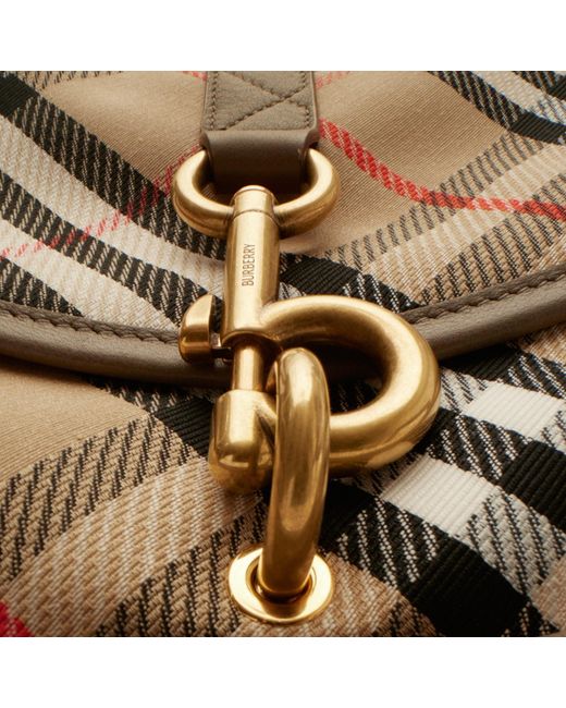 Burberry Multicolor Small B Clip Checked Crossbody Bag