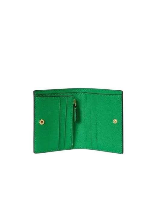 Ralph Lauren Green Cross Pattern Wallet