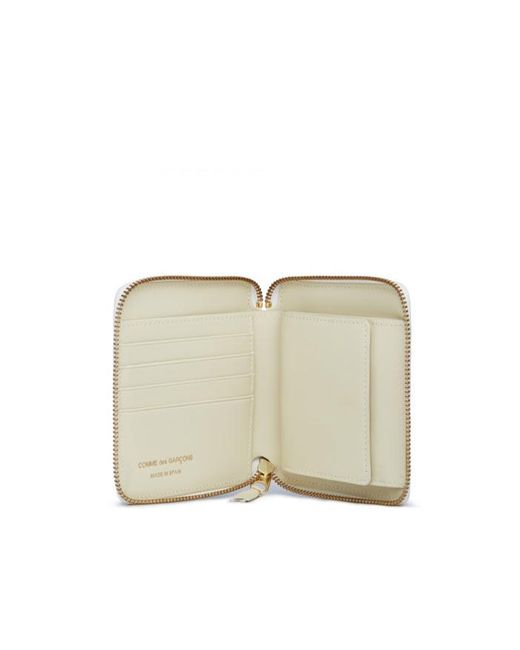 Comme des Garçons White Zipper Wallet for men
