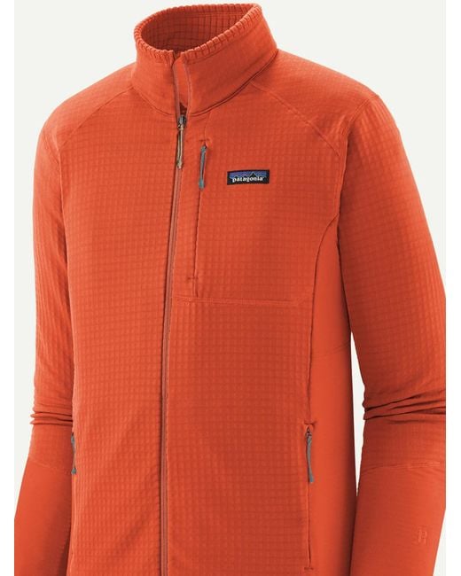 Patagonia Orange R1 Zipped Jacket for men