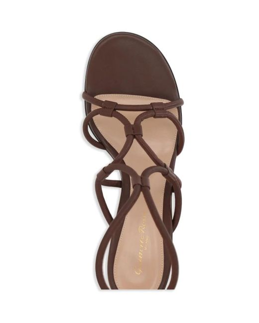 Gianvito Rossi Metallic Ribbon Stiletto Sandals