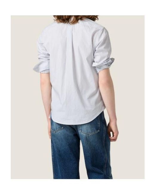 Miu Miu Blue Striped Poplin Shirt