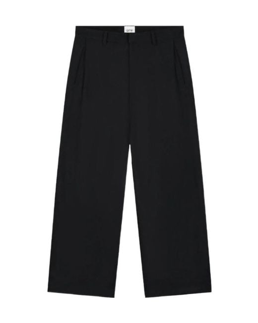 Arte' Black Casual Pants With Belt Loops for men
