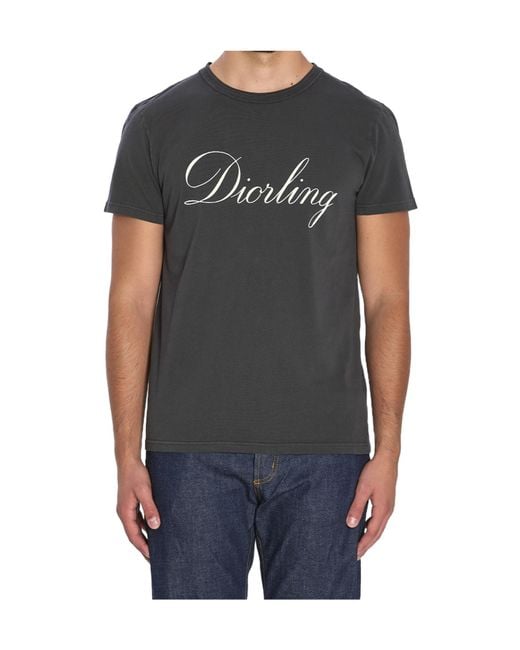 Dior Gray Short-Sleeved T-Shirt for men