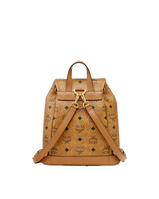 MCM Natural Aren Drawstring Mini Backpack