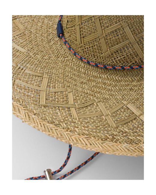 Prada Metallic Woven Straw Hat for men