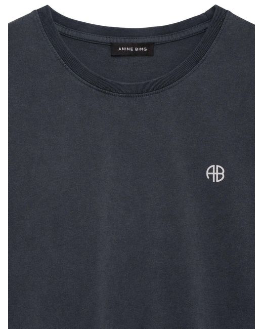 Anine Bing Blue Rudy Graphic-Print T-Shirt