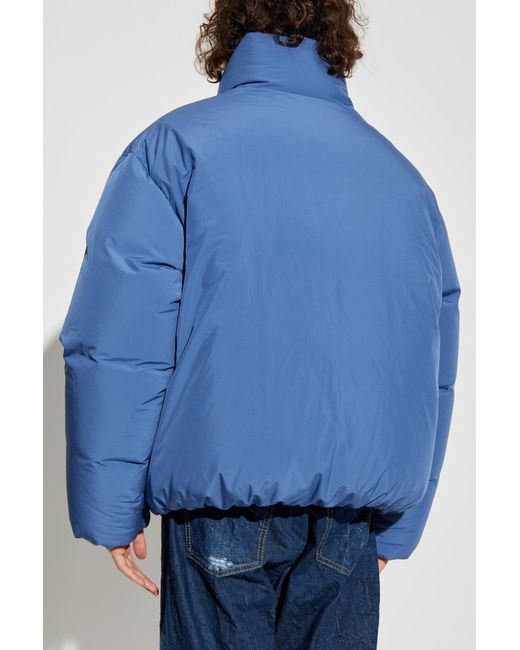 DSquared² Blue Zip-Up High Neck Down Jacket for men