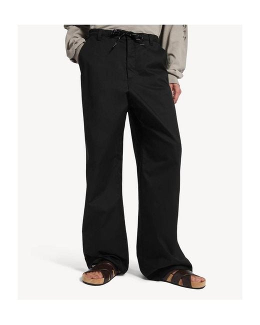 Balenciaga Black Large-Fit Chino Pants for men