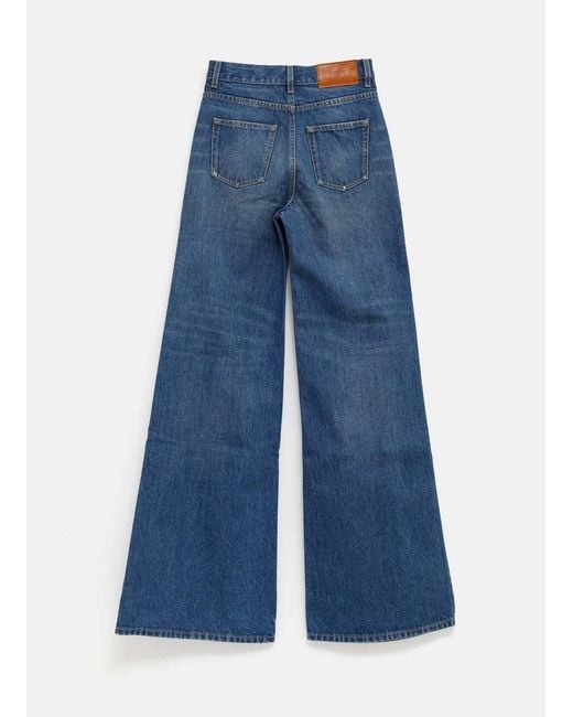 Chloé Blue Chloé Logo Patch Flared Jeans