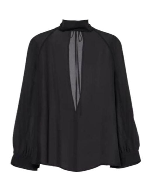 Nili Lotan Black Tie Shirt