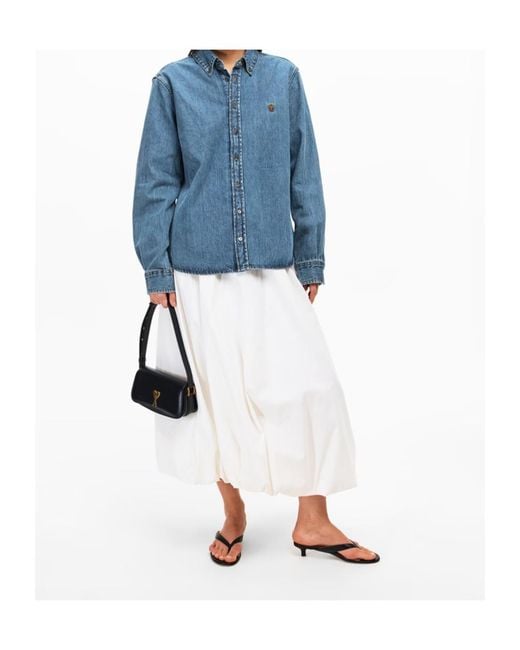 AMI Blue Long Sleeve Denim Shirt for men