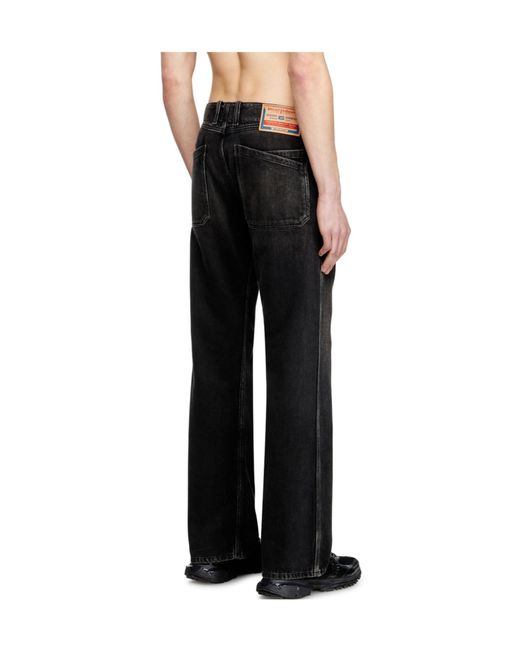 DIESEL Black D-Moorix Straight-Leg Jeans for men