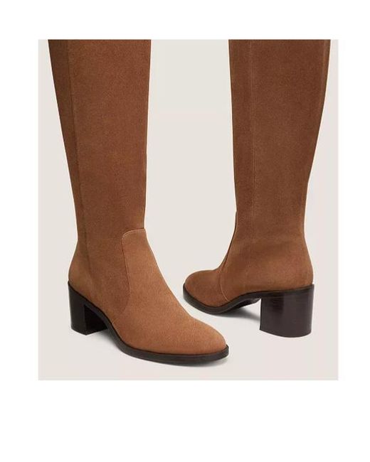 Stuart Weitzman Brown Round-Head Boots