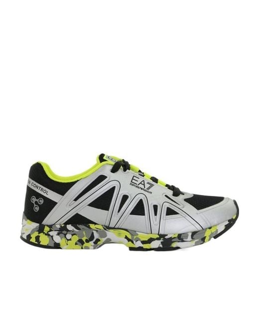 EA7 Green Logo Lace Up Casual Sports Shoes for men