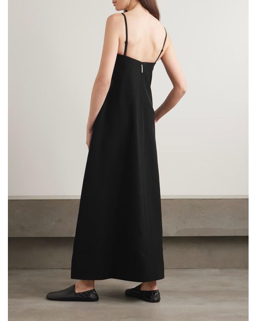Joseph Black Banna Satin-Twill Gown