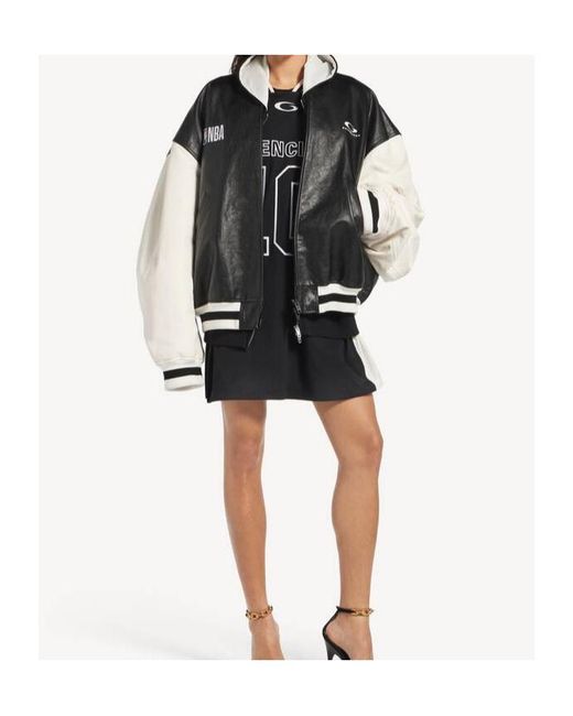Balenciaga Black Nba Collaboration Varsity Jacket