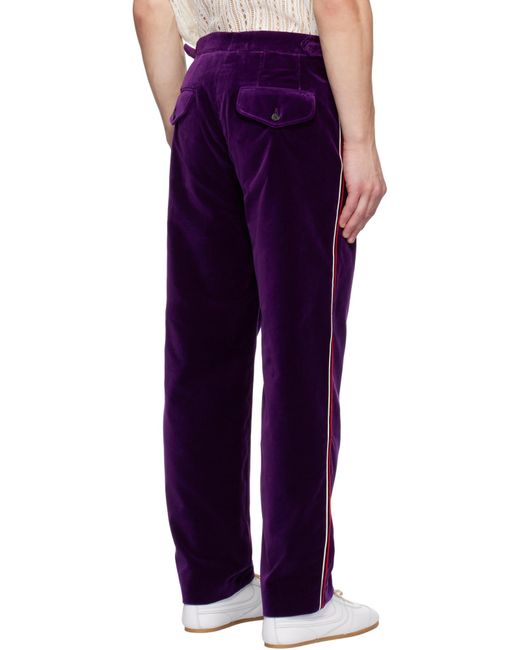 Bode Blue Straight-Leg Casual Pants for men