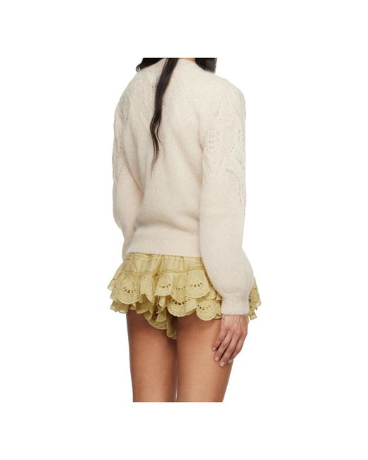 Isabel Marant Natural Openwork Long-Sleeved Sweater