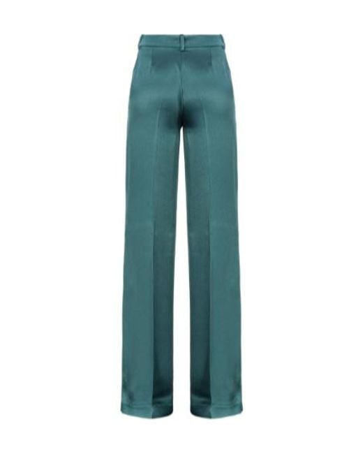 Pinko Green Laon Wide-Leg Trousers